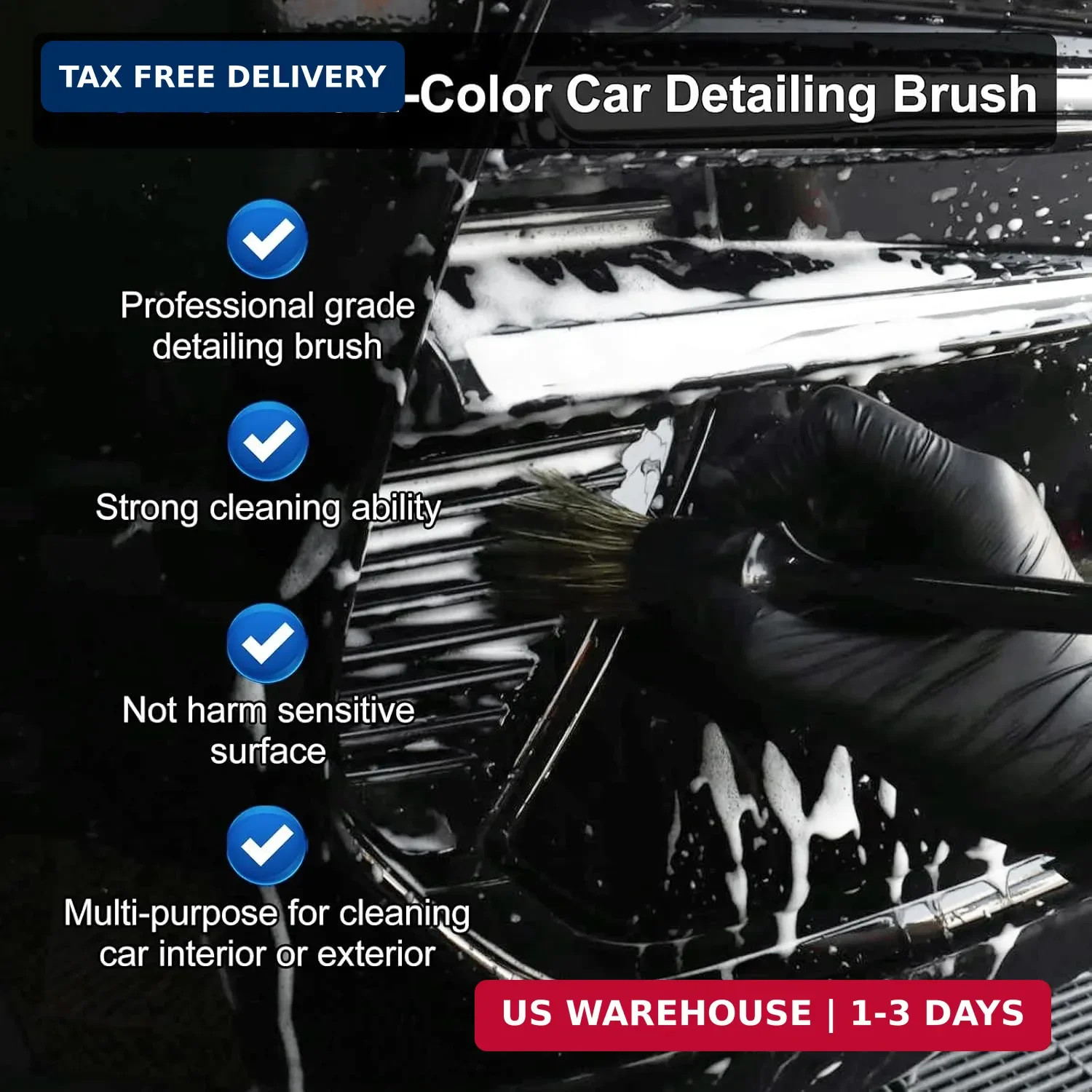 10PCS Car Detailing Cleaning Kit Interior Cleaner, Car Detailing Brushes, Car Du