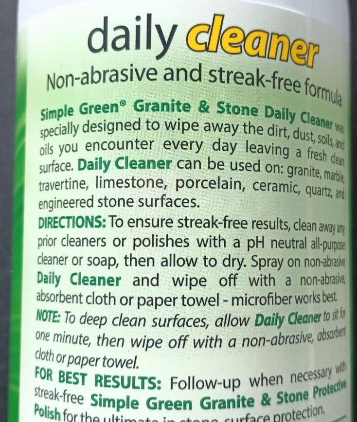 Simple Green 3710101203024 Granite and Stone Cleaner 24 oz Ready To Use