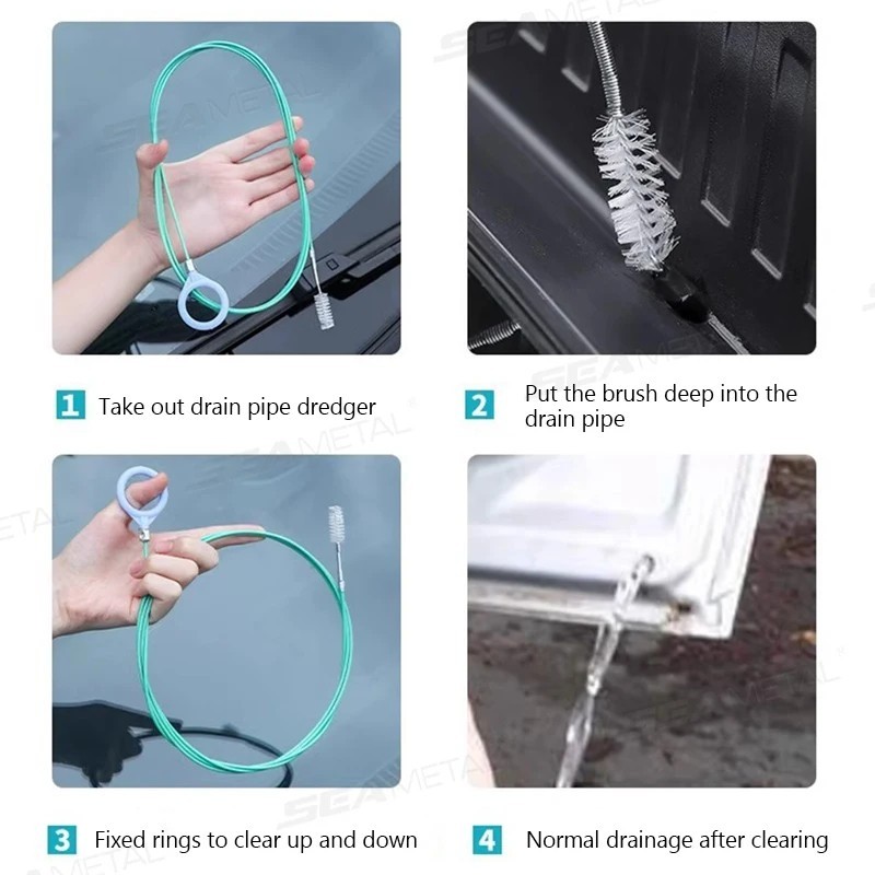 3M Car Sunroof Drain Cleaning Brush Flexible Pipe Sewer Unclogger Tool Cleaner