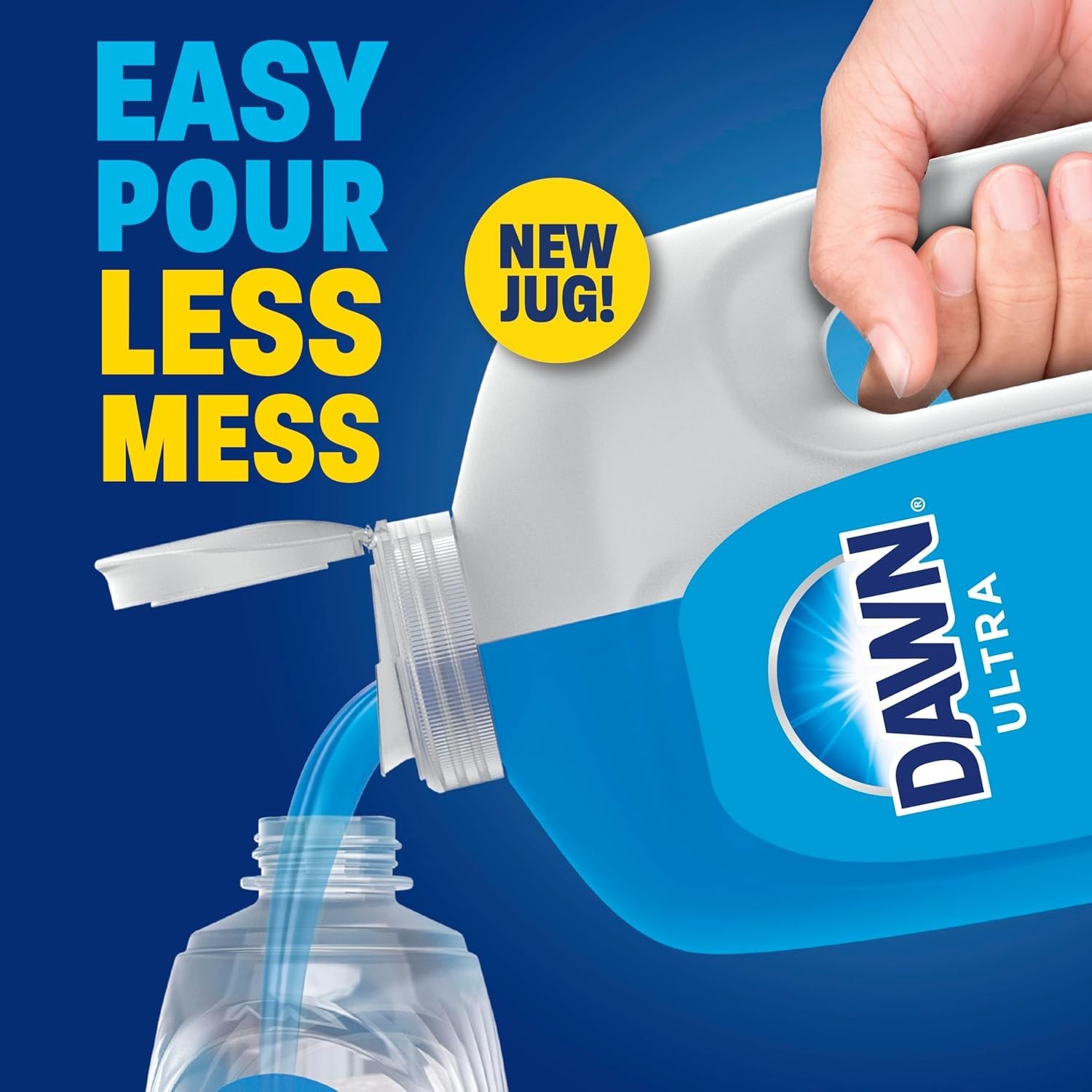 Dawn Ultra Dish Soap Refill Jug, Large Size Original Blue Liquid Dishwashing Det