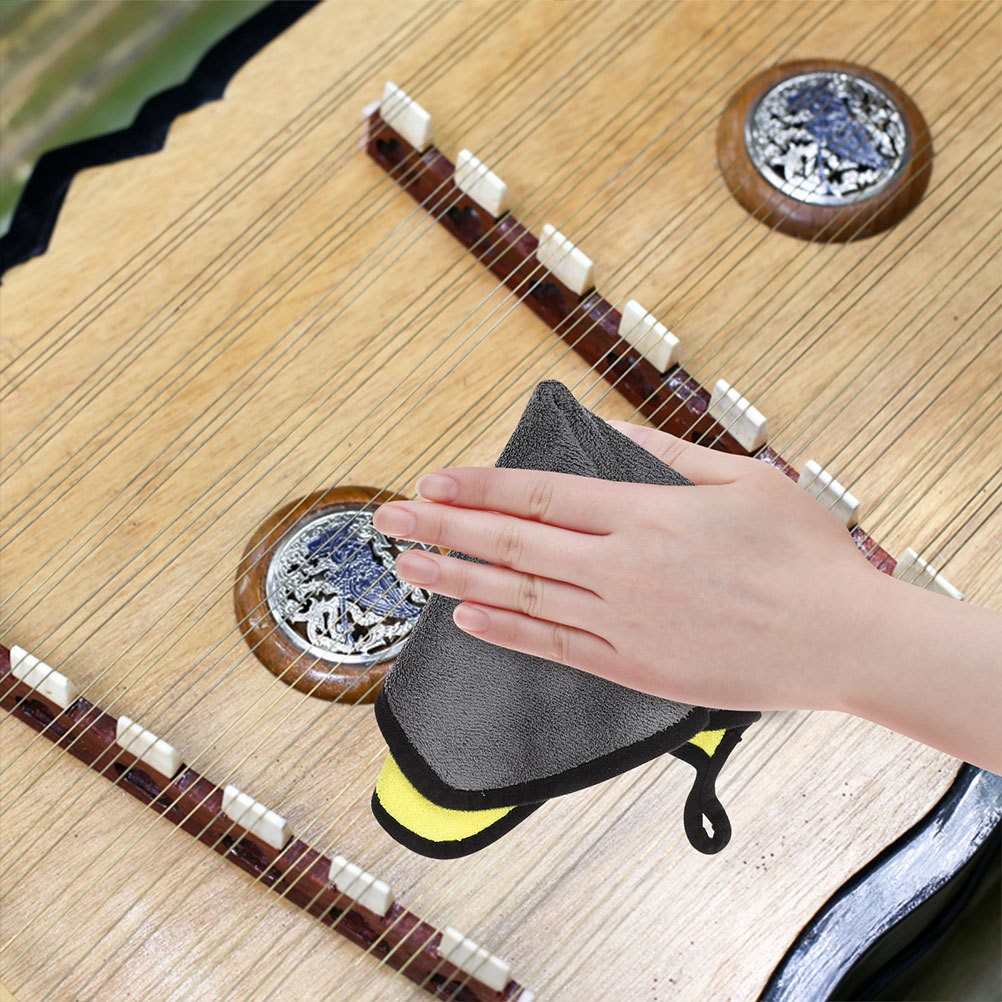 3 Pcs Musical Instrument Cleaning Cloth Guitar Clothes Violin Kit