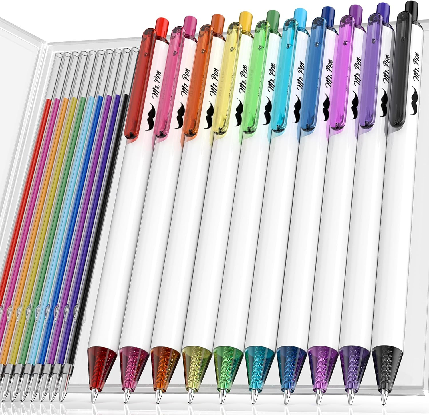 – Cute Ballpoint Pens Assorted Color Ink, 0.7Mm, 10 Colorful Ink Ballpoint Pens