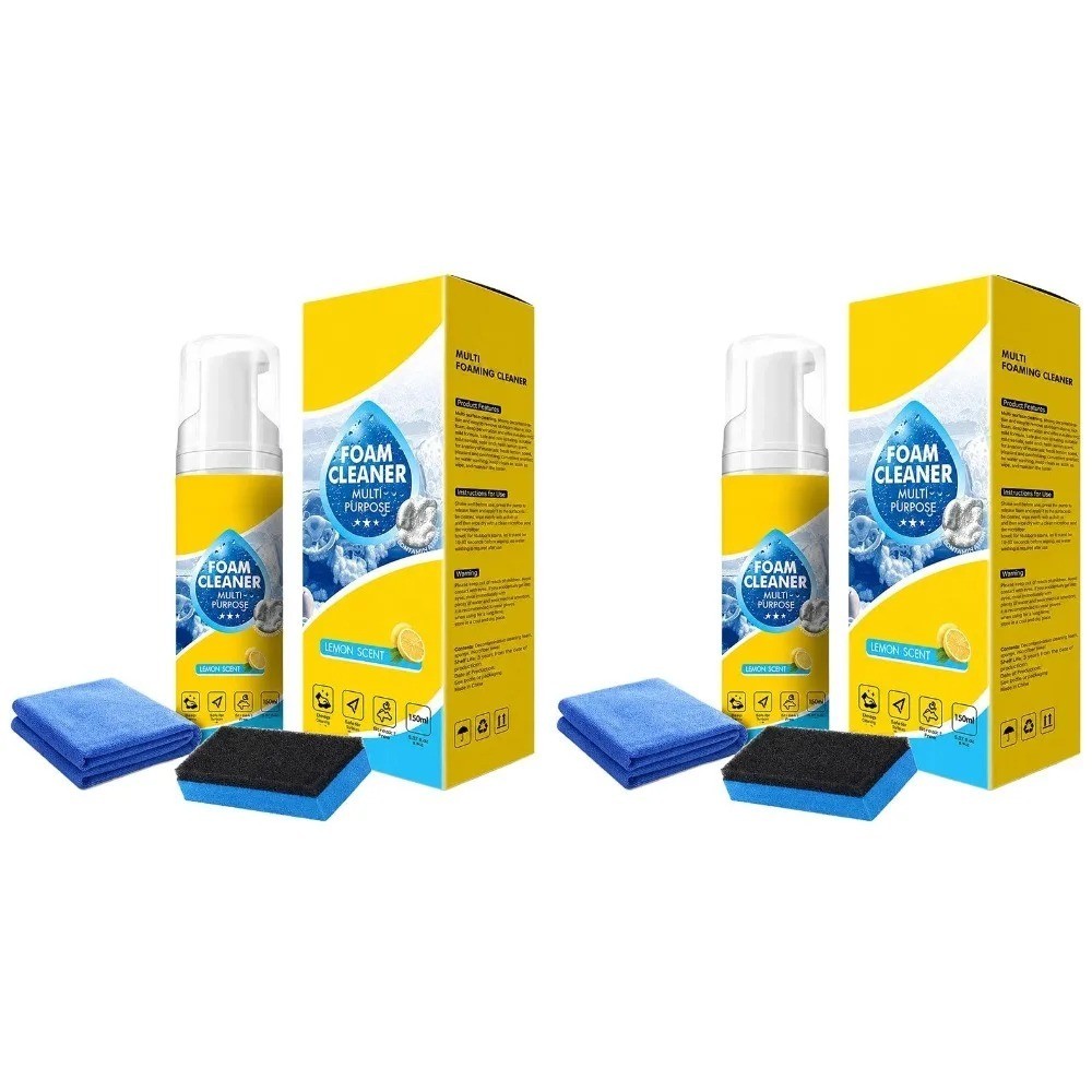 4-in-1 Multi-Enzyme Foam Cleaner, All-Purpose Spray 5oz with Sponge & Towel