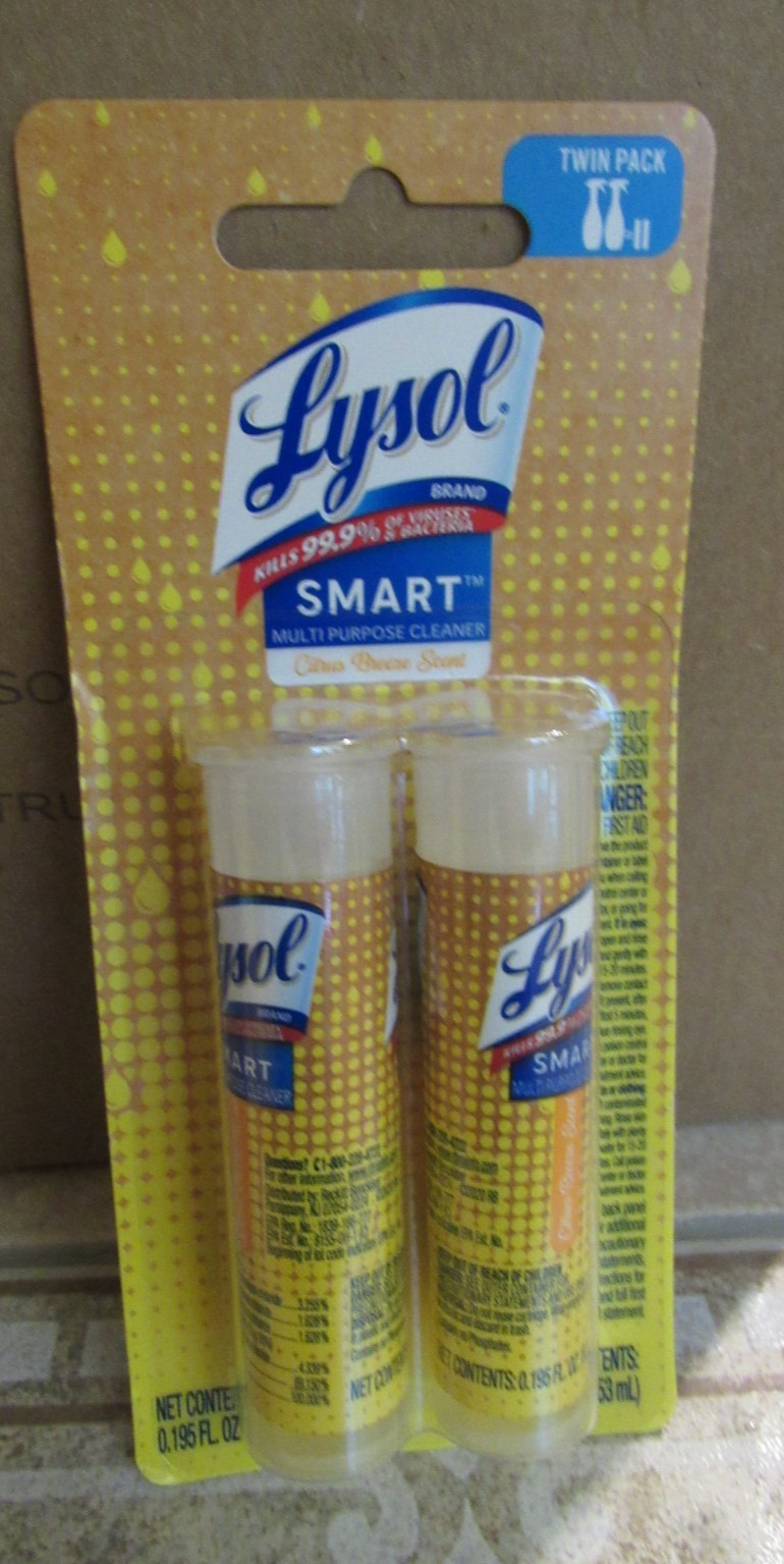 Lysol SMART Multi-Purpose Cleaner 2 Pack Refill Cartridge, Citrus Breeze NEW