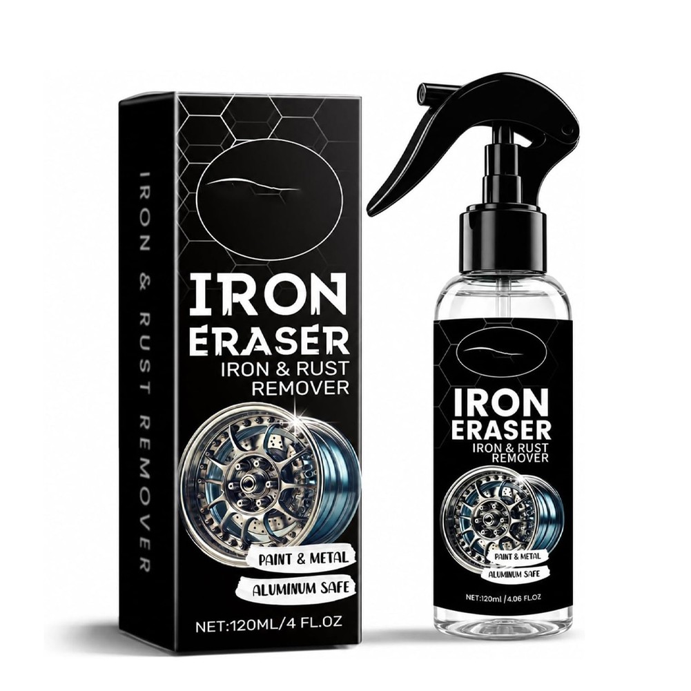 Iron Eraser Rust Remover Spray, Car Wheel Paint Brake Dust Fast Cleaner 120ml