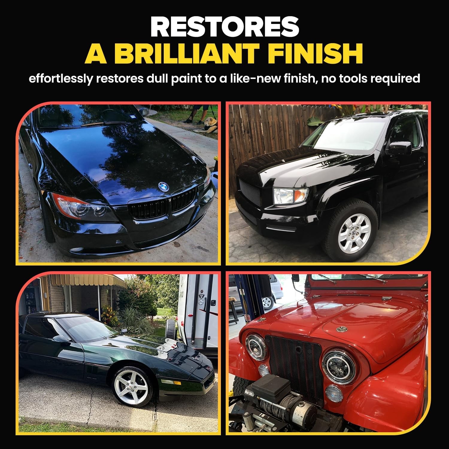 Black Scratch and Swirl Remover – Car Scratch Remover for Paint Scratches – Poli