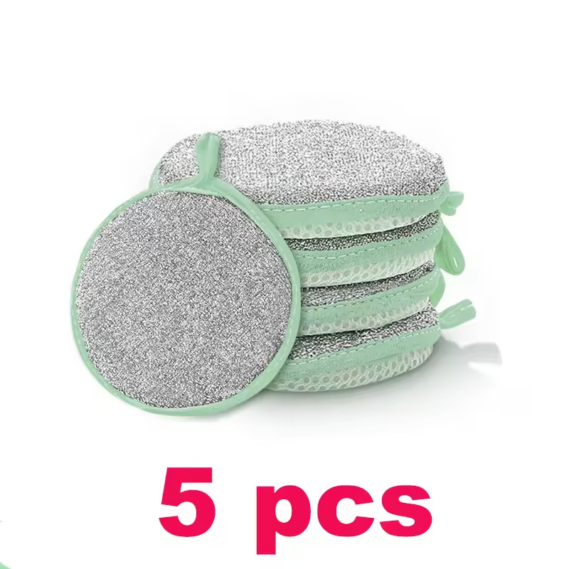 Double Sided Dishwashing Sponge Non Scratch Kitchen Cleaning Scouring Pad 1-20pc