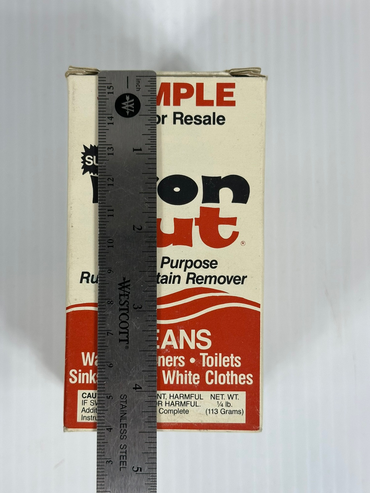 Vintage 3 Boxes Sample Super Iron Out The All Purpose Rust and Stain Remover