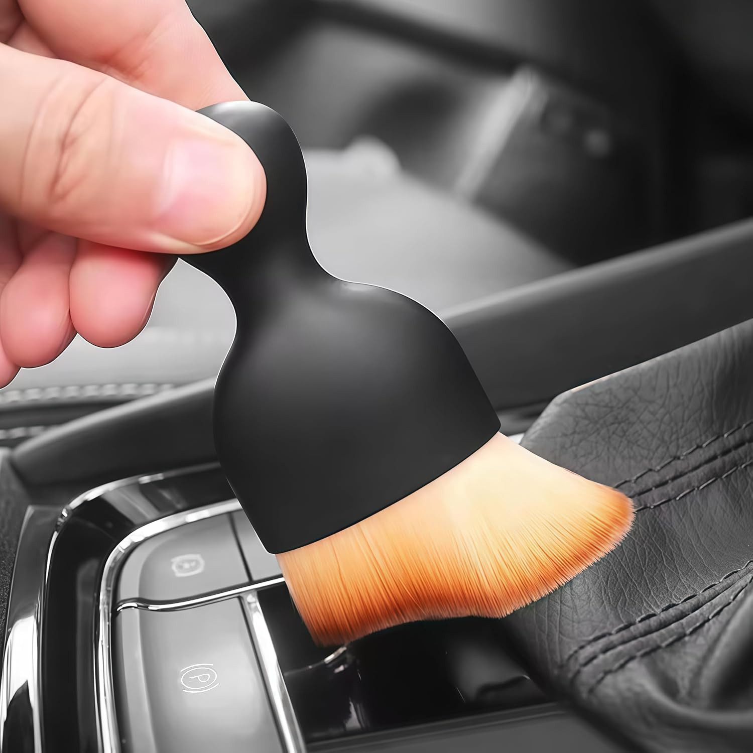 8-Piece Car Interior Cleaning Kit with Brushes, Sponges, Cloths, and Bag