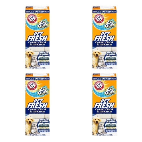 4 Pack Arm & Hammer Carpet & Room Pet Fresh Odor Eliminator 30 Ounce