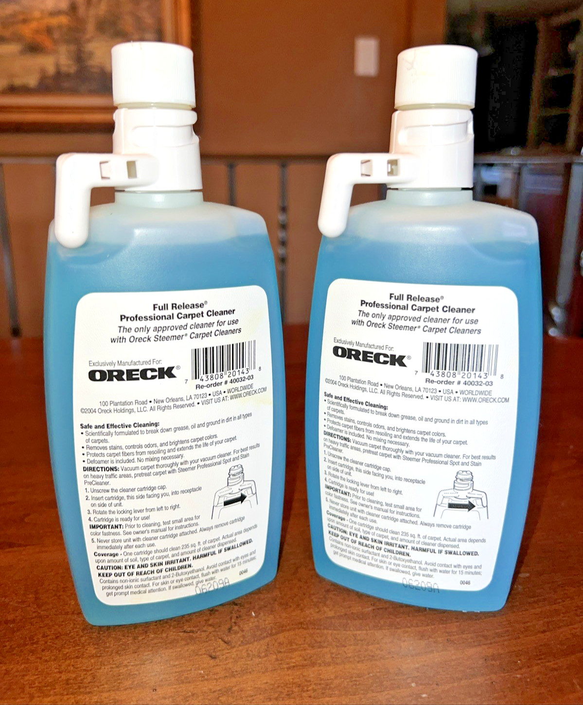 (2) Oreck Carpet & Hard Floor Cleaner Professional Full Release 16 fl oz New