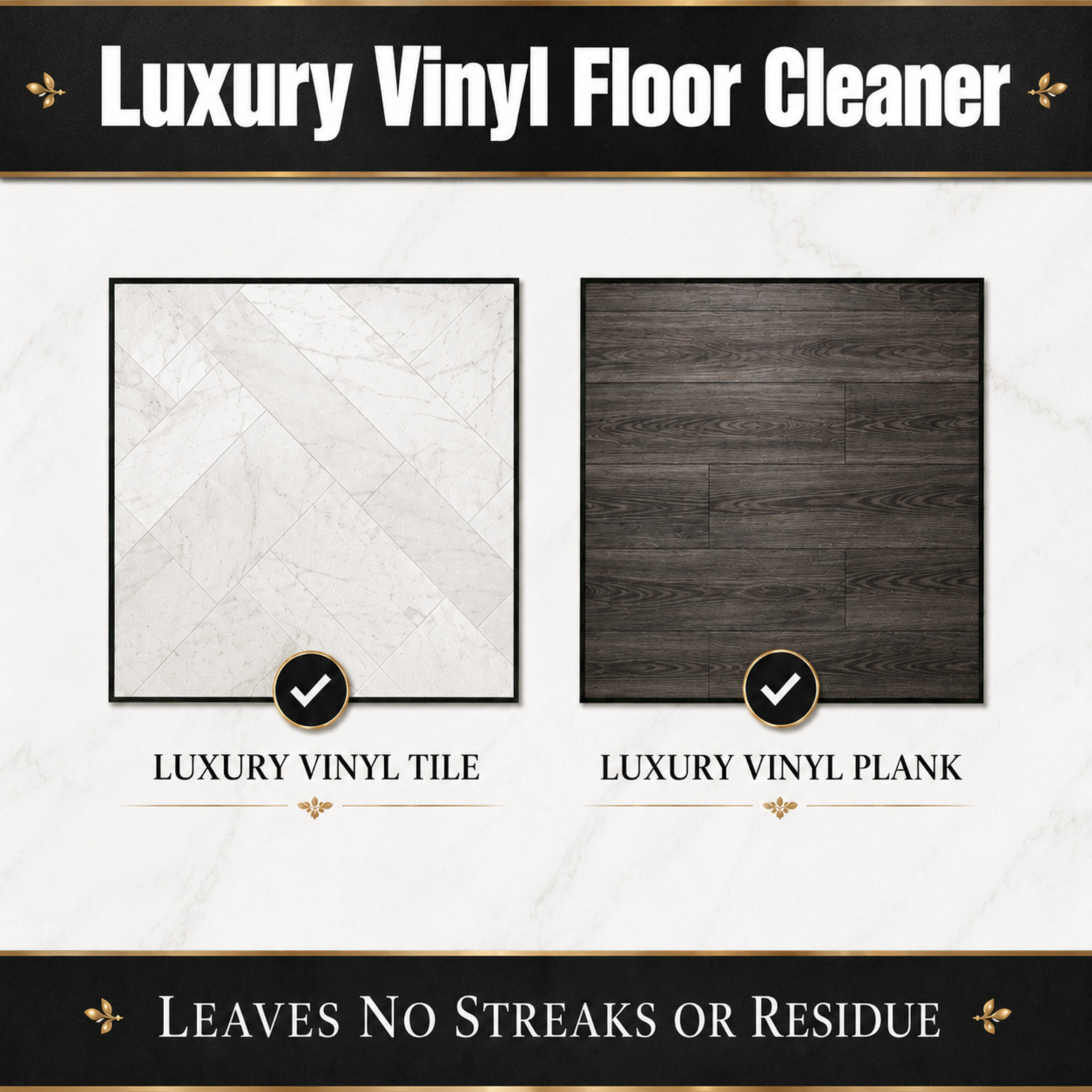 PolyCare Luxury Vinyl Floor Cleaner 32oz Concentrate Makes 16 Gal Streak-Free