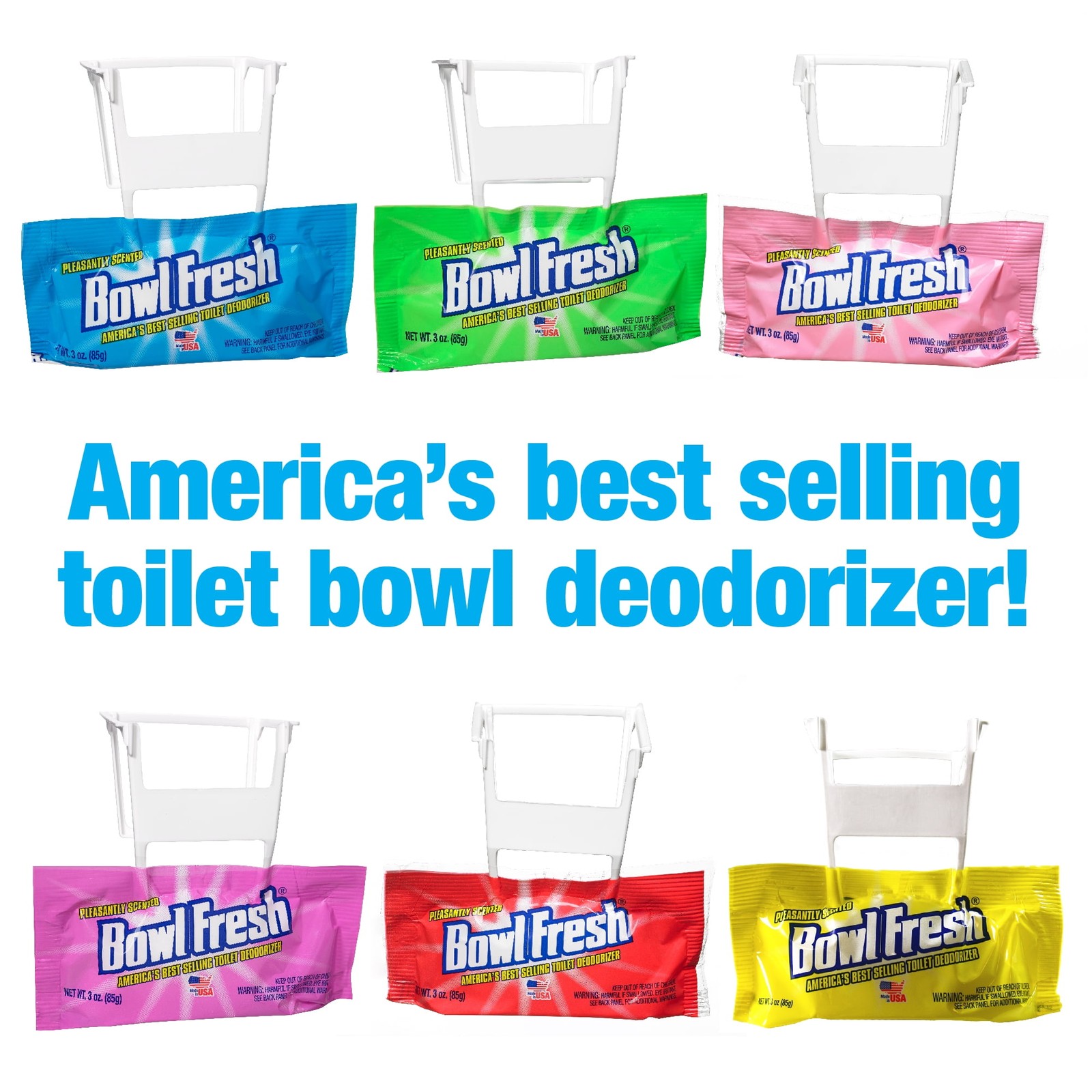 Bowl Fresh Toilet Bowl Deodorizer, Pleasantly Scented, 3 oz, 20 Pack