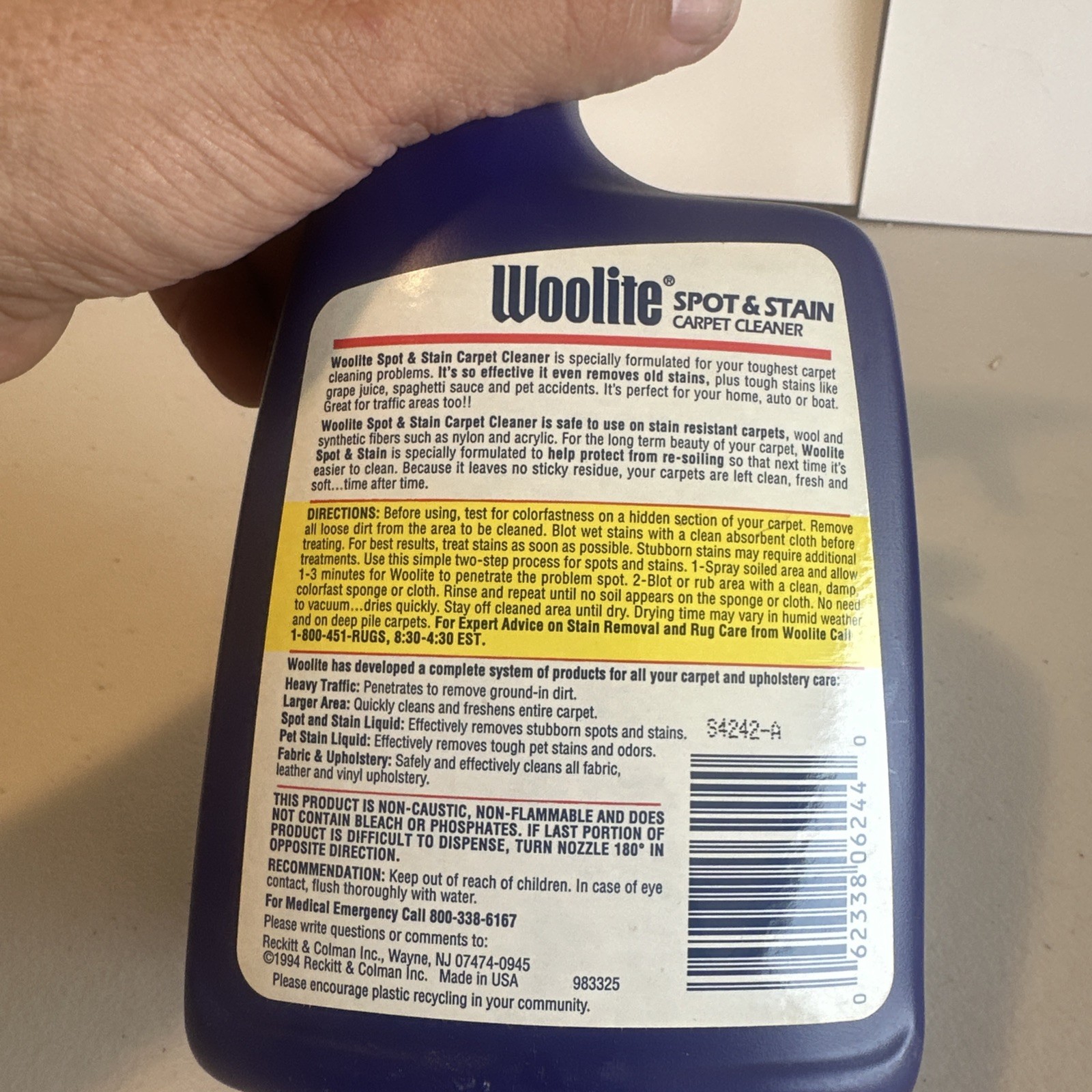 Woolite Spot And Stain 22 Oz Full Bottle