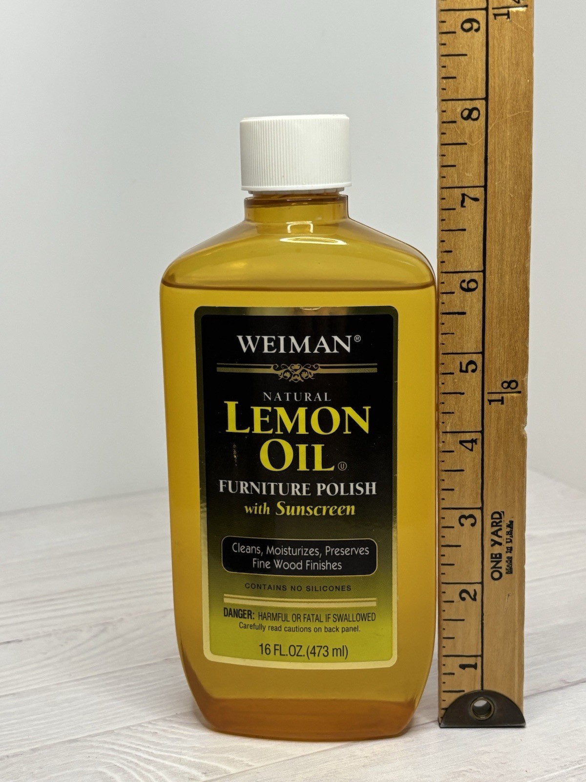Weiman Natural Lemon Oil Furniture Polish With Sunscreen 16 oz 90% Full