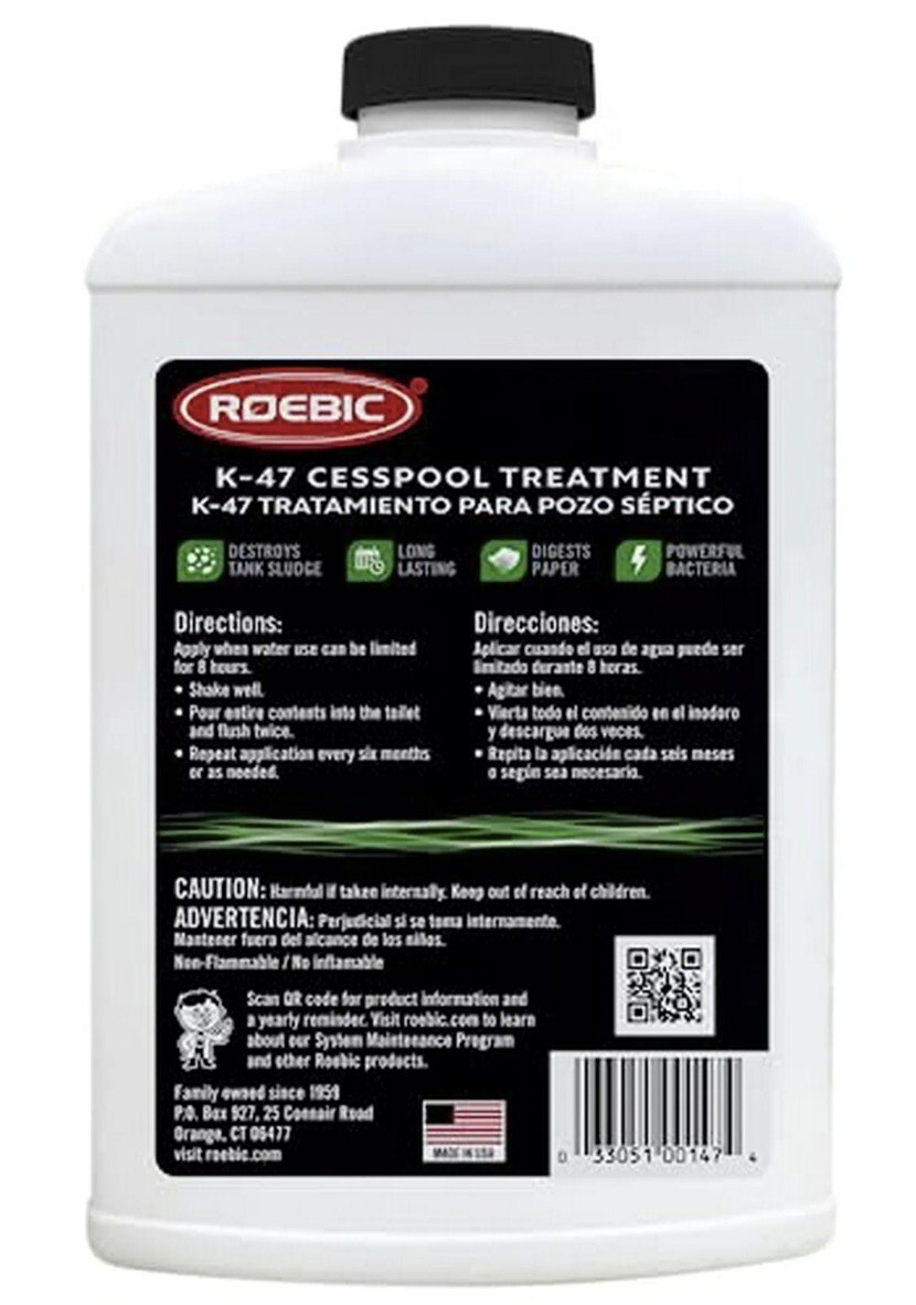 Roebic K-47-Q Quart Professional Strength Liquid Cesspool Treatment