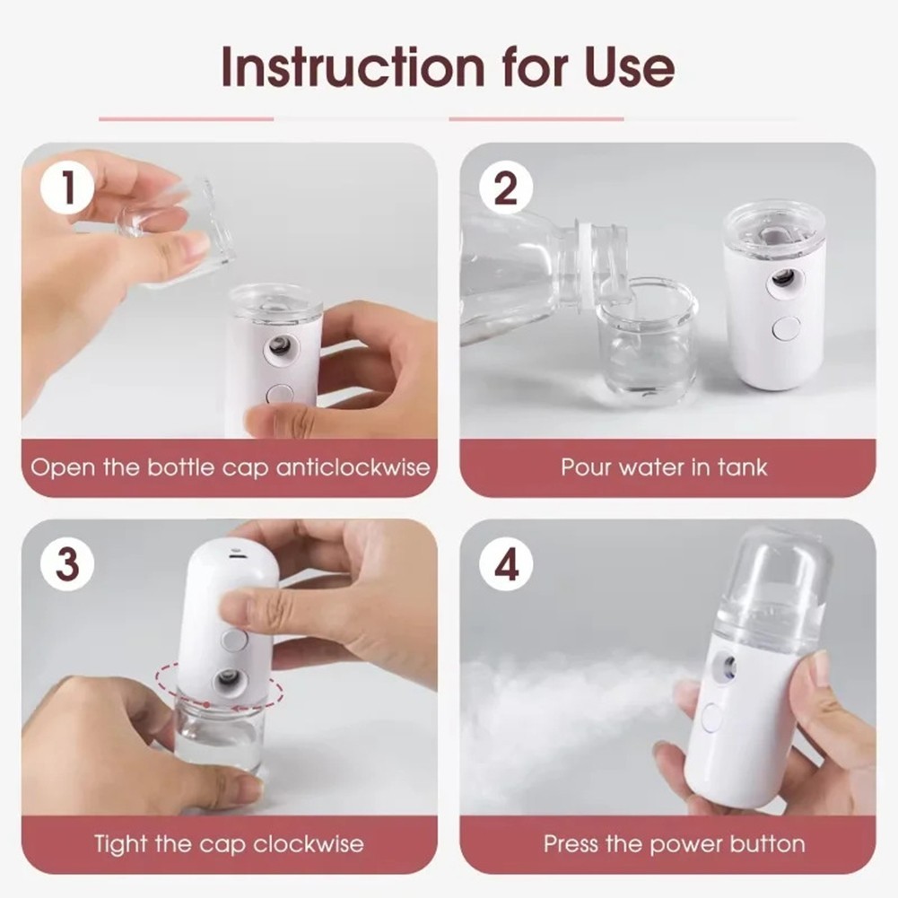 Handheld Sprayer Compact Design For Travel Easy To Carry Refreshing Facial Mist