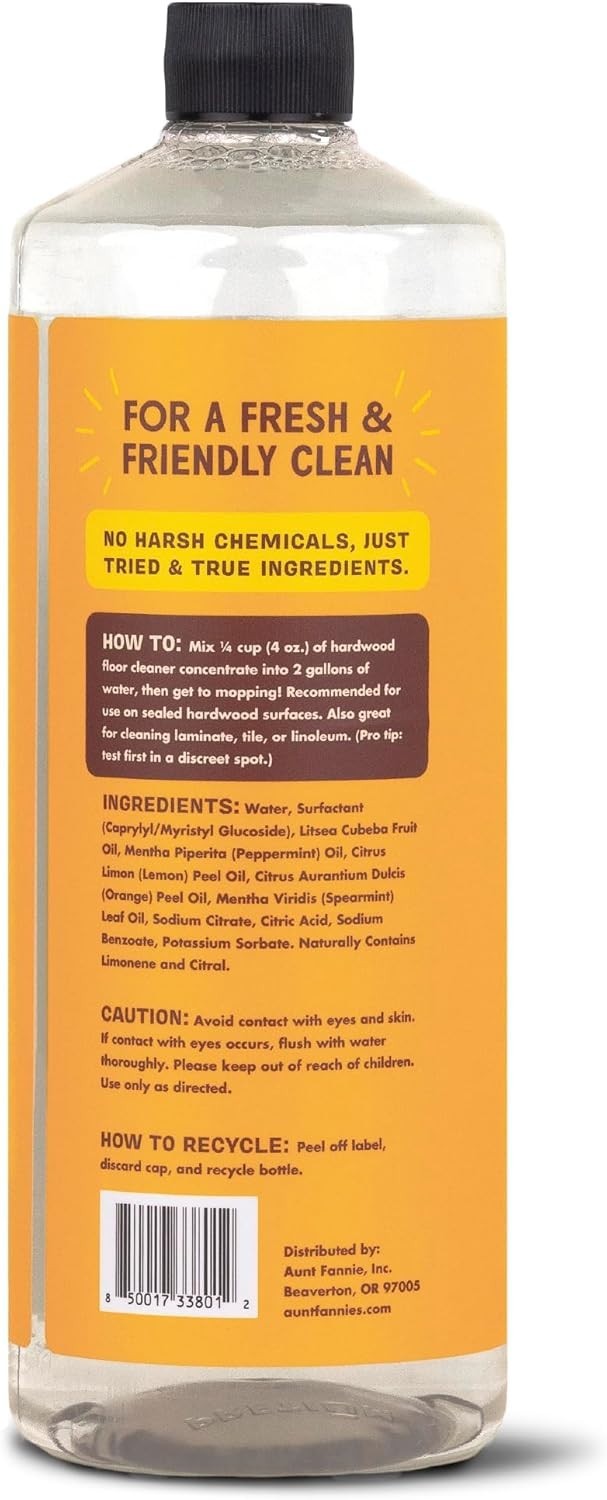 Ultra Concentrated Hardwood Floor Cleaner 6pk – Plant Based, Lemon Scent, 32oz
