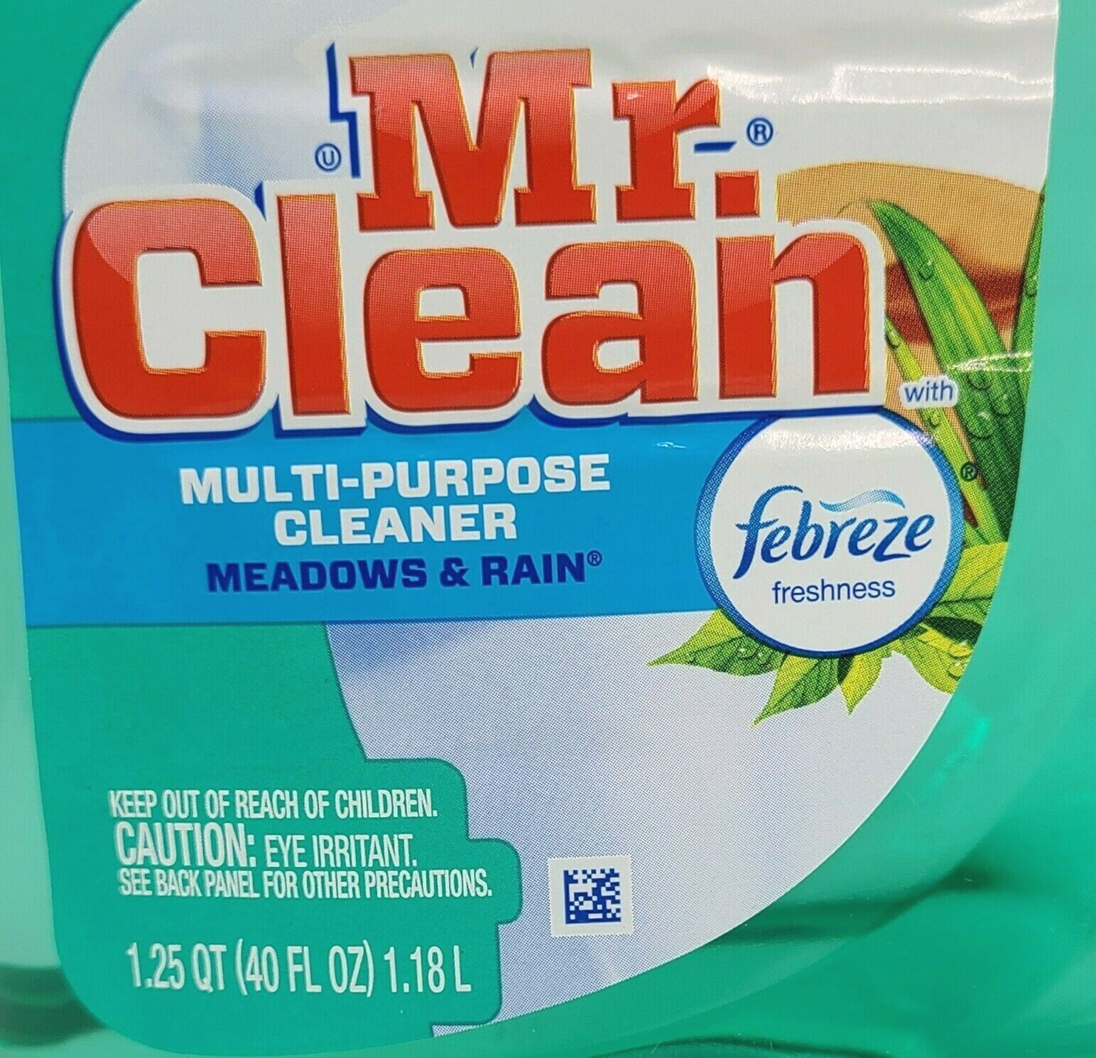 Mr. Clean Multi-Purpose Cleaner 40 Ounce Meadows & Rain w Febreze Freshness