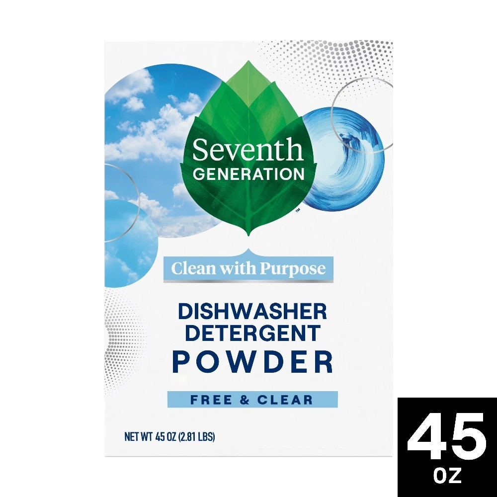 Free and Clear Dishwasher Detergent Powder 45 fl Oz Unscented and Dye Free
