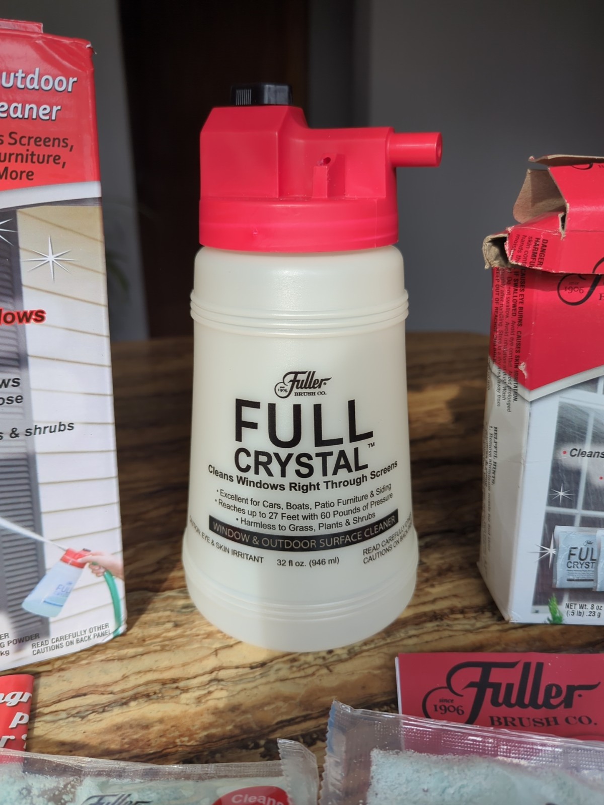 Fuller Brush Full Crystal Window & Outdoor Surface Cleaner w/ 3 4 OZ Refills