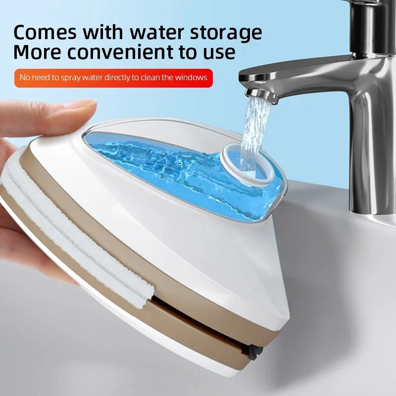 Magnetic Double-Sided Window Cleaner Brush Glass Cleaning Tool