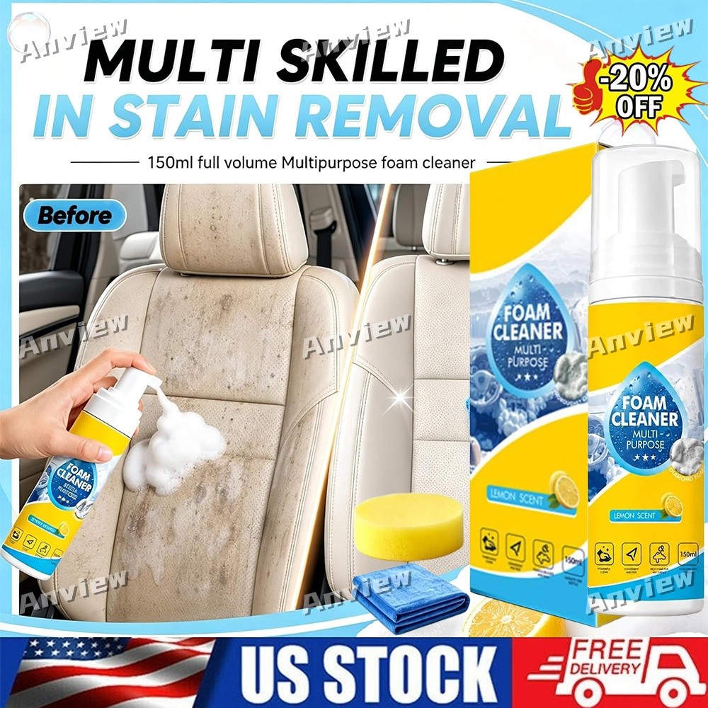 Multi-Enzyme Foam Cleaner,All-Purpose Deep Cleaning Spray For Car,Kitchen,Sofa