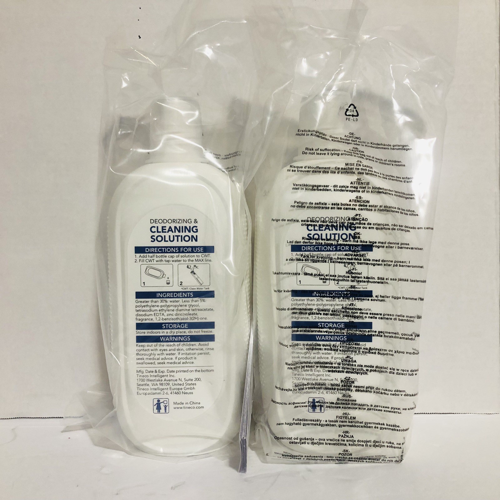 Tineco Deodorizing Cleaning Solution 33.8 fl oz Deep Cleans Hard Floors 2-Pk New