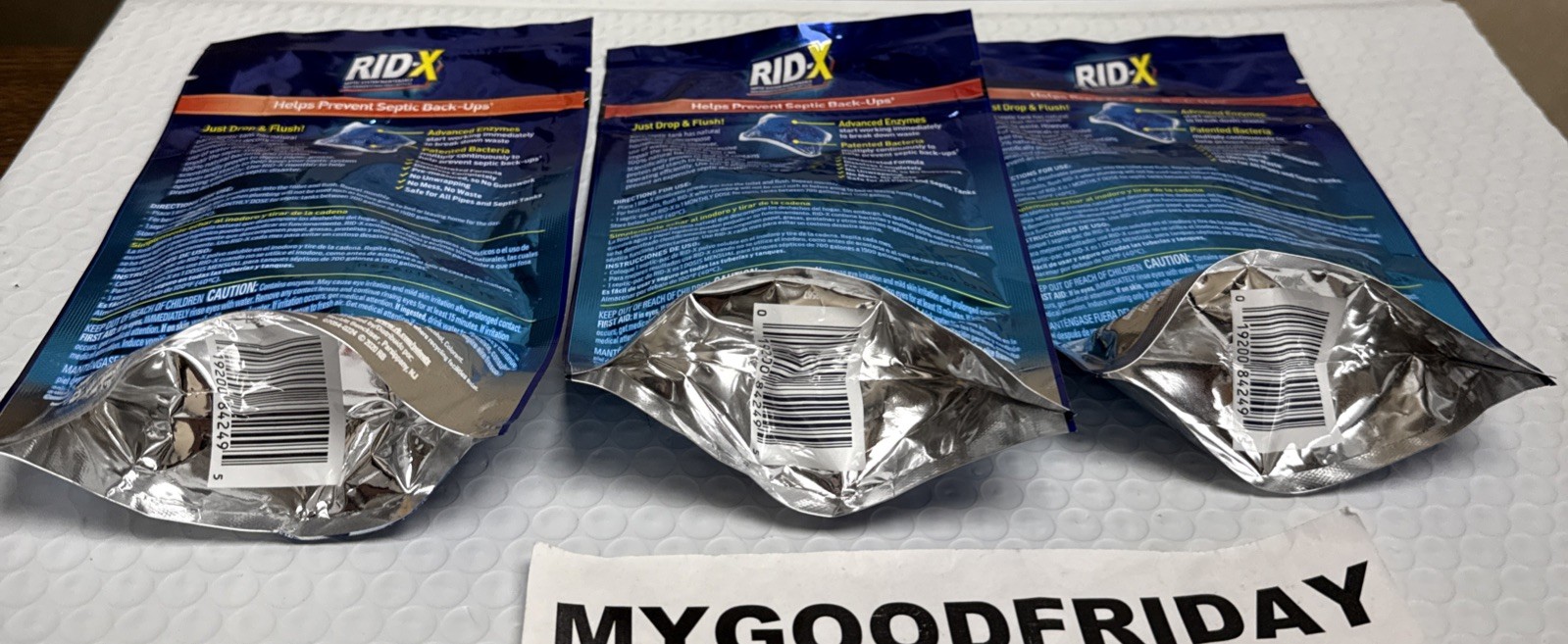 Rid-X Septic System Maintenance Septic Tank Maintenace 9-Month Supply Lot Of 3