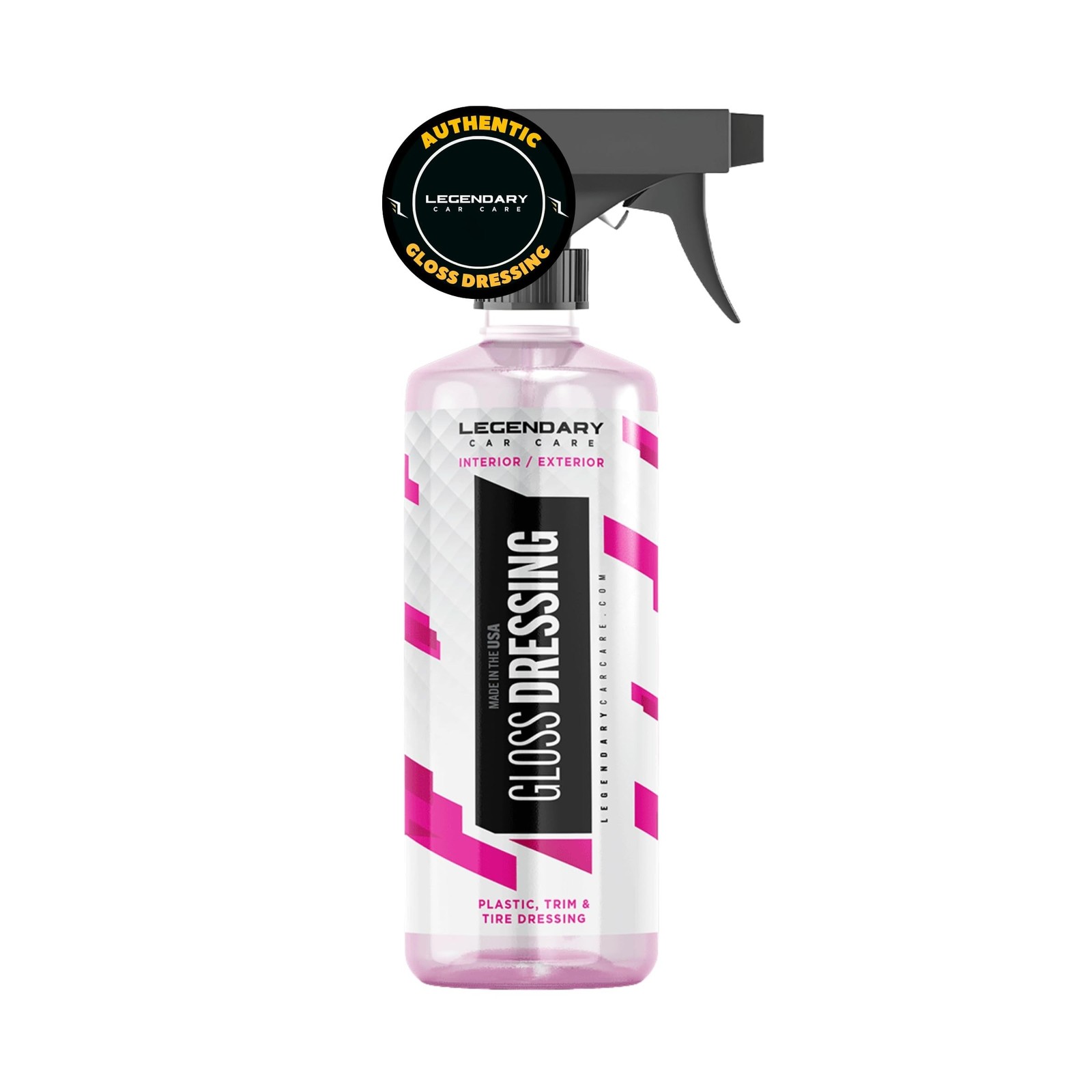 Legendary Gloss Dressing 16oz – Tire Shine Spray & Plastic Restorer – Wate