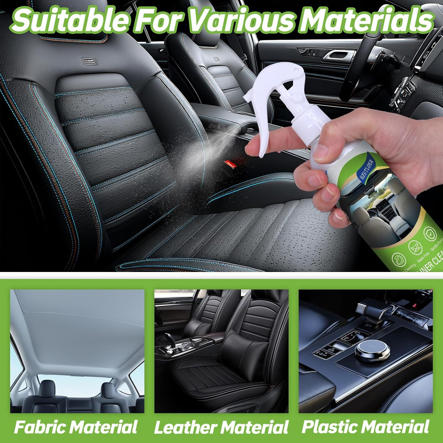 8.66 OZ (256 Ml) Car Ceiling Cleaner,Headliner Cleaner,Multifunctional Car Inter
