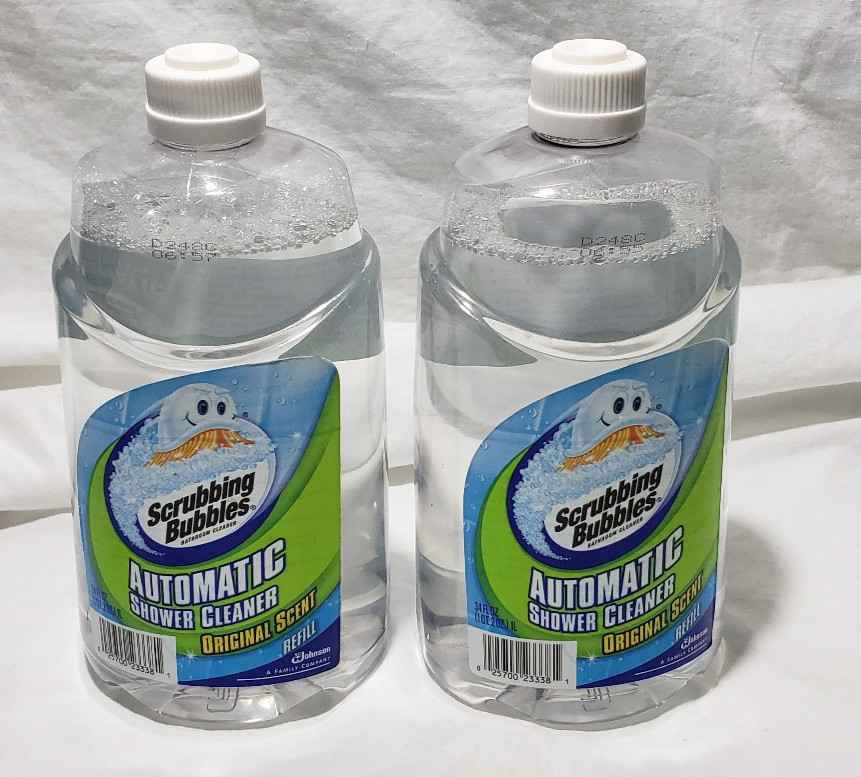 2 Scrubbing Bubbles Automatic Shower Cleaner Refill ORIGINAL Scent 34 fl oz New