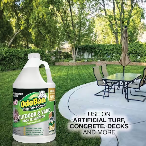 OdoBan 1 Gal Outdoor and Yard deodorizer, remove Odor Eliminator Refill (4 Pack)