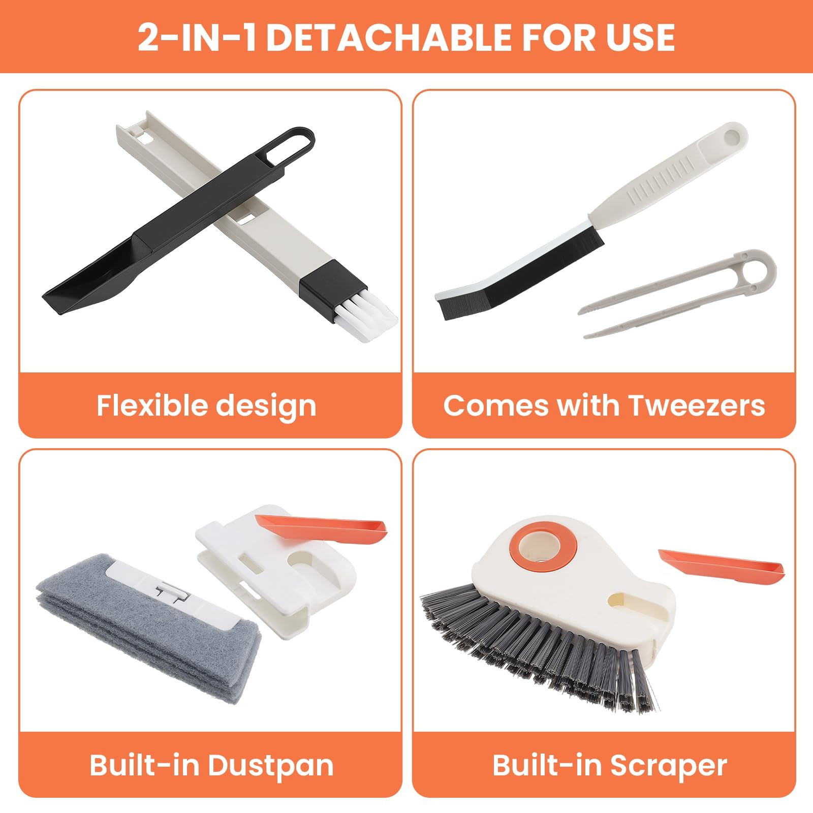 12pcs Window Track Cleaner Tool Set, Window Sill & Groove Cleaning Brushes wi…