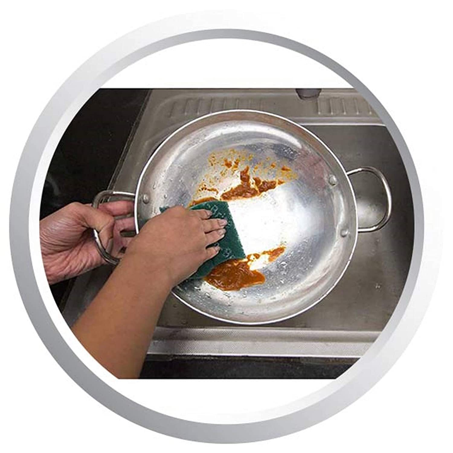 Scotch-Brite 1 Stainless Steel (12 g) Scrubber & 1 Scrub pad Combo – Free Ship