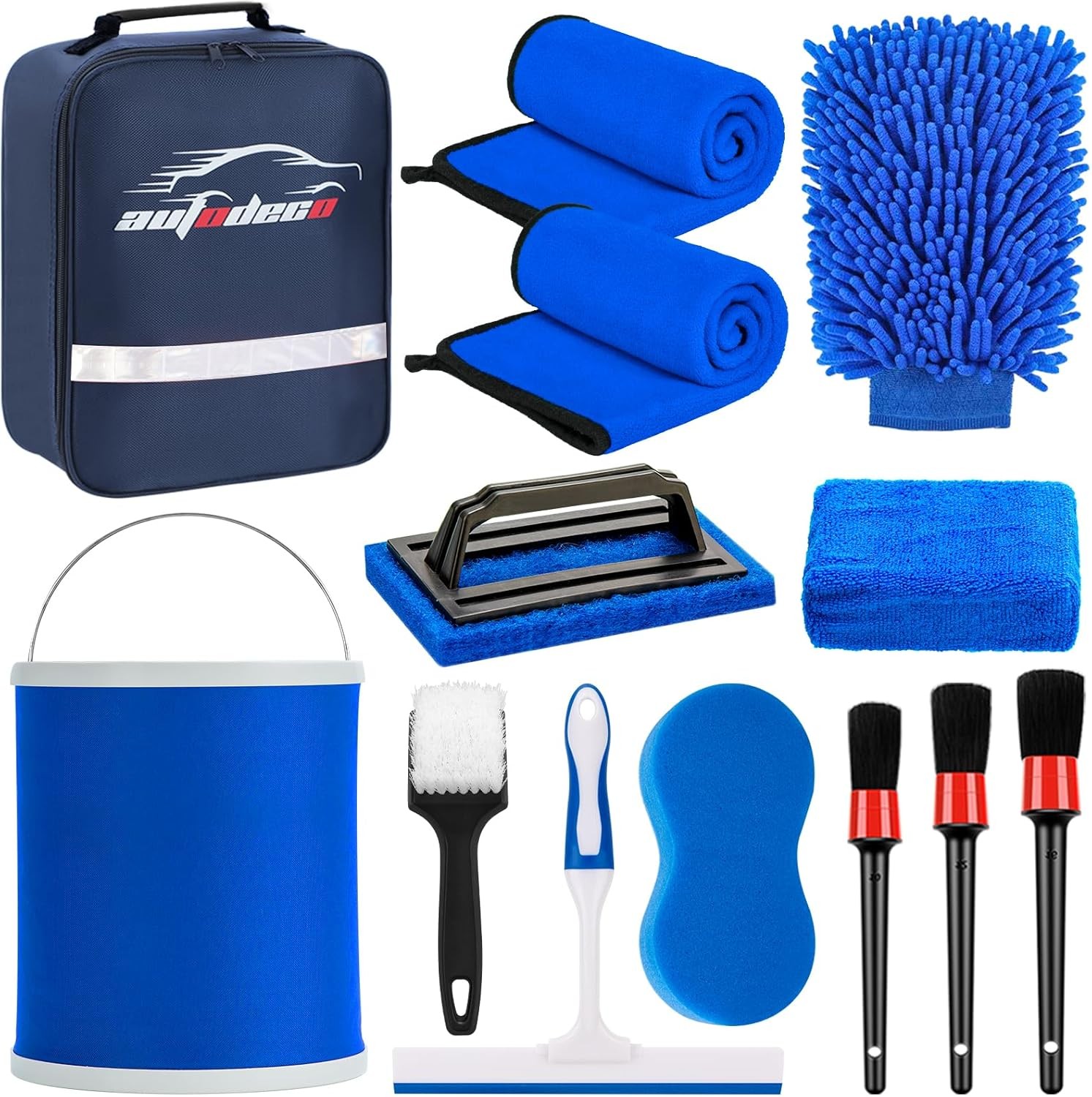 12 Pcs Boat Wash Cleaning Kit, Complete Interior Exterior Cleaning Set for Boat.