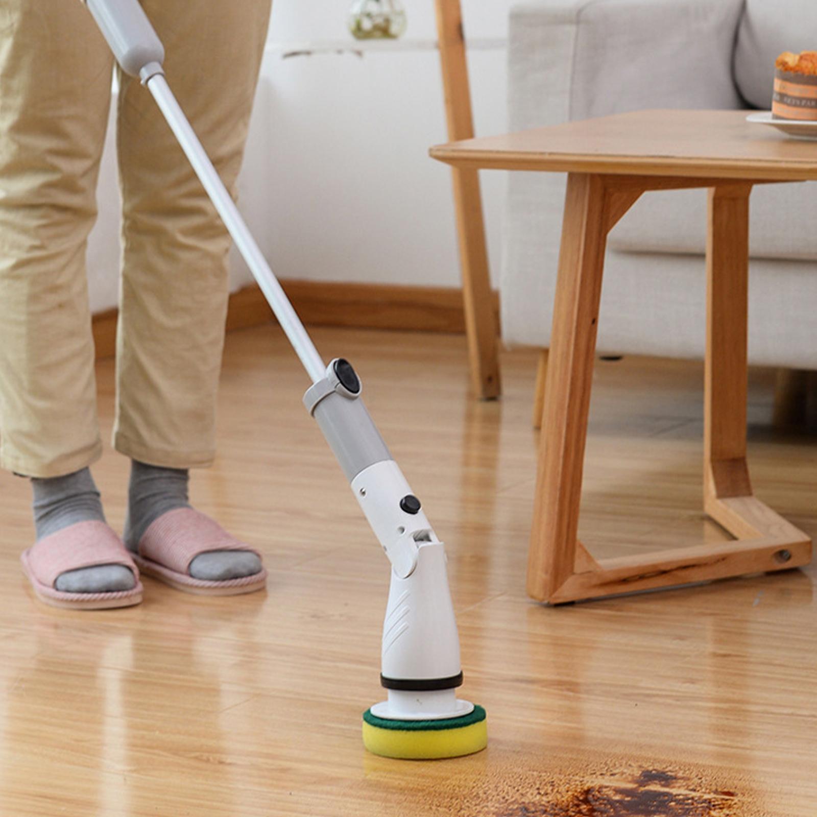 Electric Scrubtastic Rechargeable Cordless Spin Scrubber 3 Heads Cleaning Mop