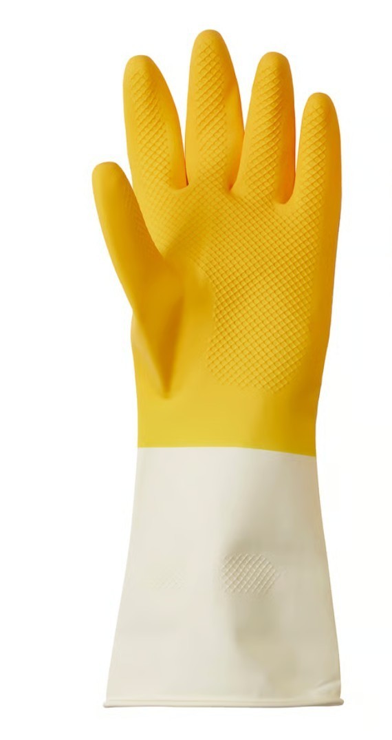 New IKEA RINNIG Yellow Cleaning Gloves Size M