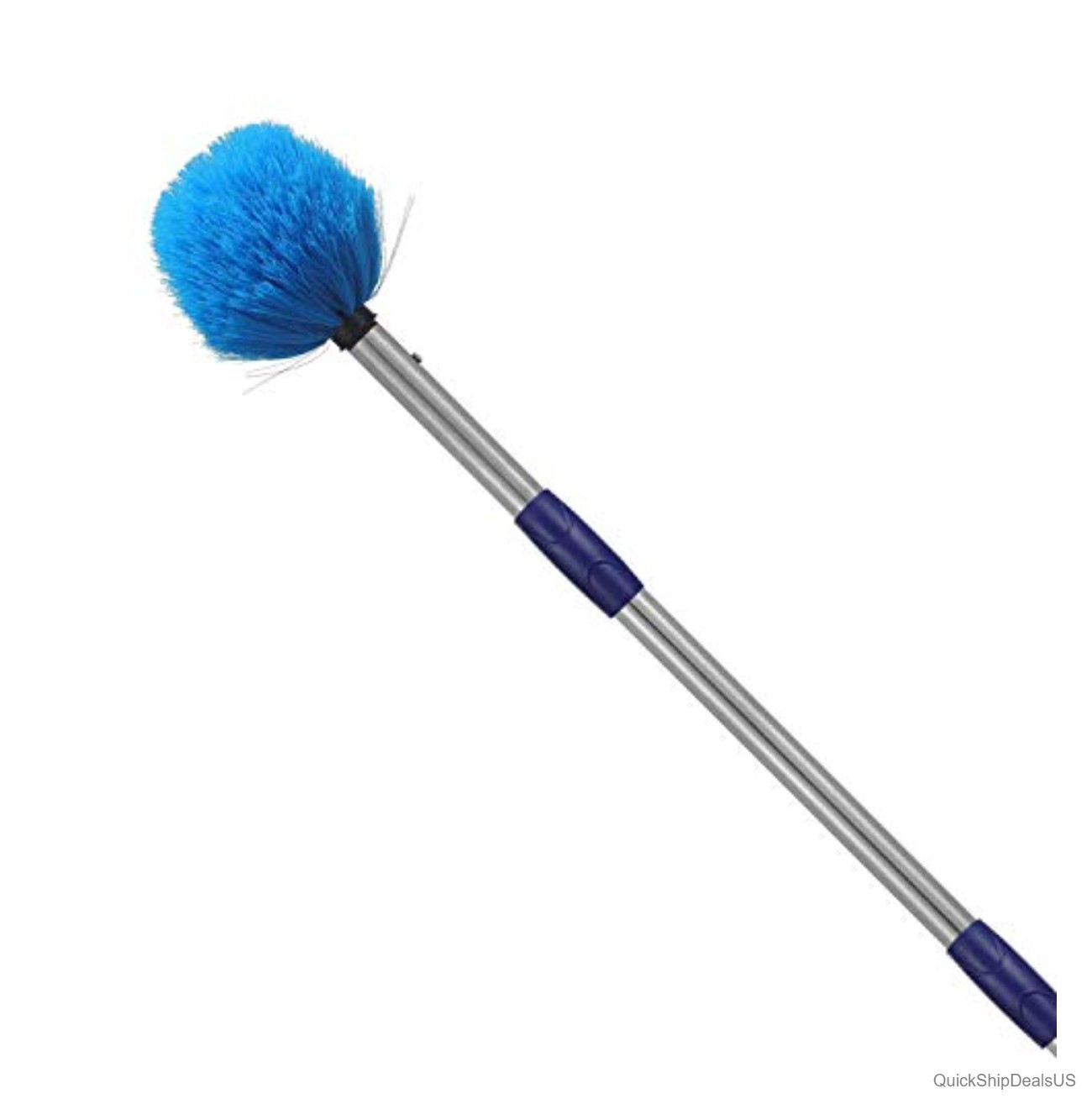 Cobweb Duster with Pole 4ft Stainless Steel Medium-Stiff Bristles Brush for