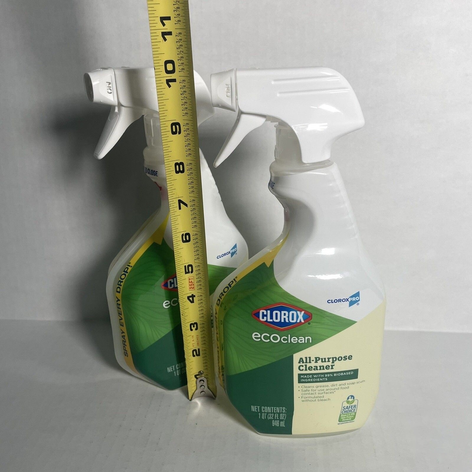 Lot x4 Clorox Cloroxpro Ecoclean All-Purpose Cleaner Spray Bottle 32 Fl Oz