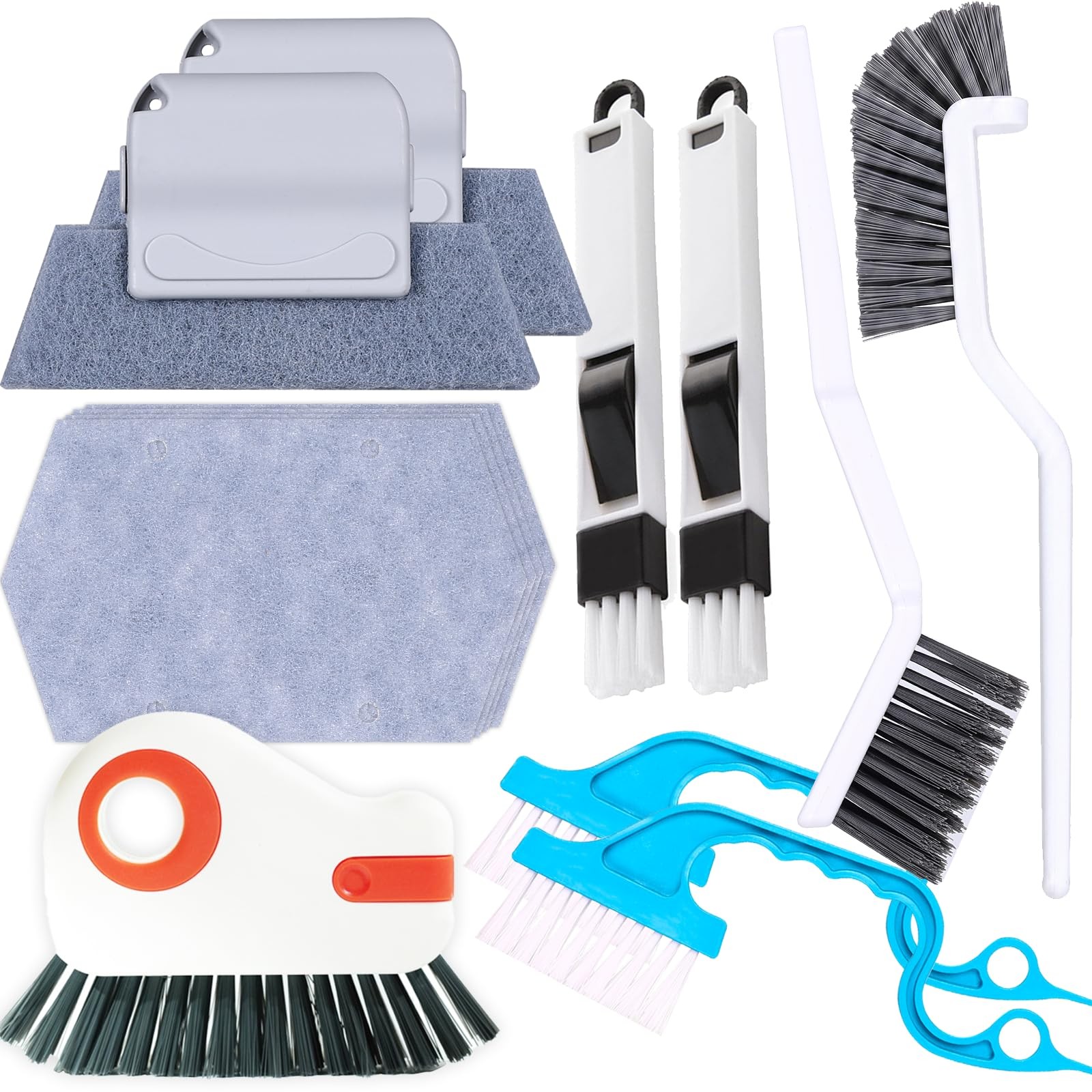 13PCS Window Sill Cleaner Tools – Deep Clean Crevice Cleaning Brush for Windo…
