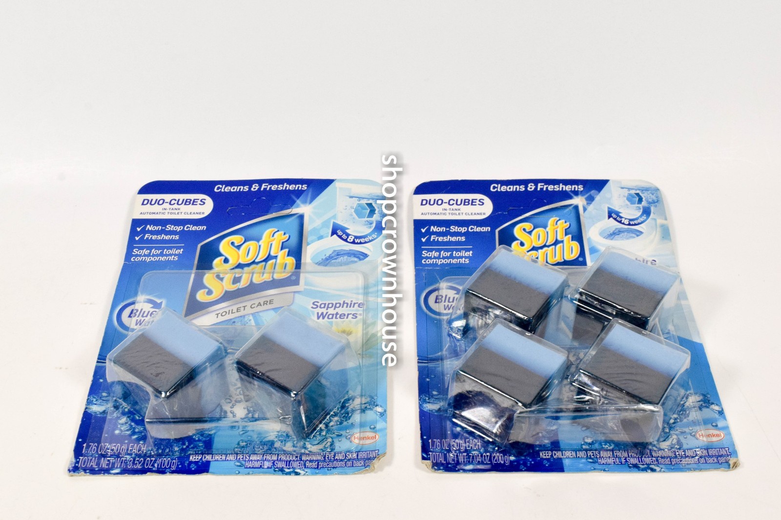 5 Soft Scrubs SAPPHIRE WATERS Duo-Cubes In Tank Toilet Automatic Cleaner 12 ct