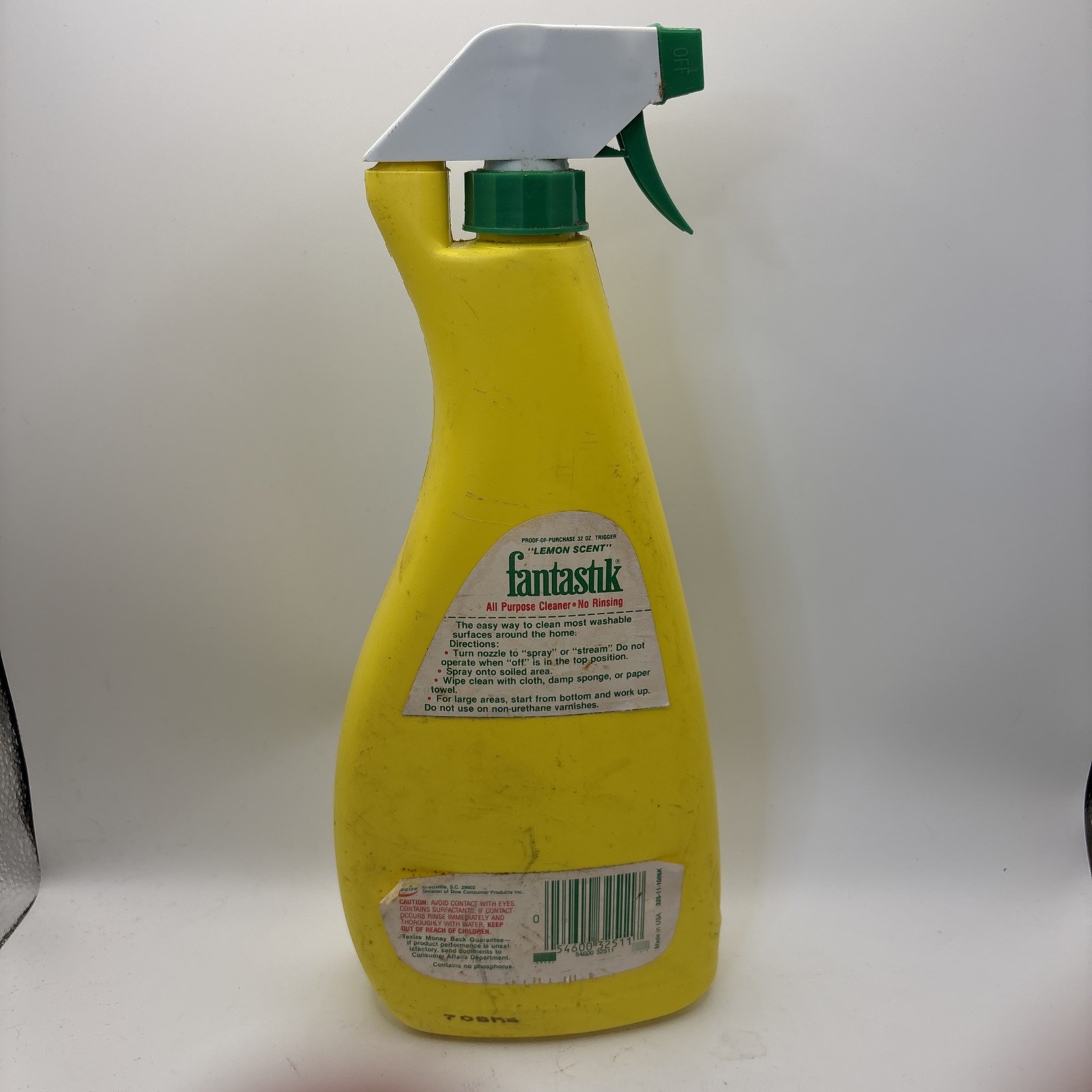 Vintage Fantastik All Purpose Cleaner Lemon Scent Movie TV Prop Half Full