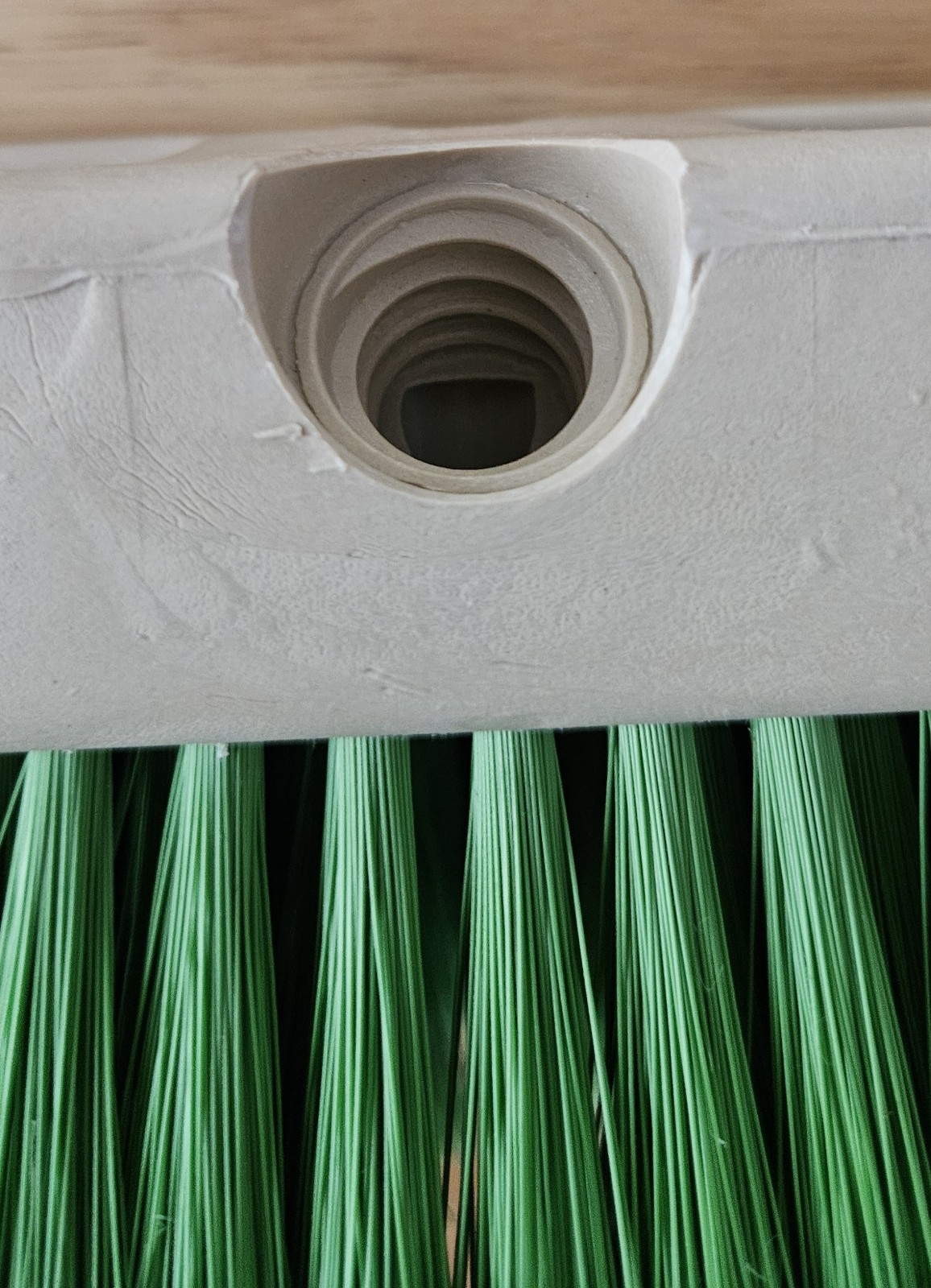 10″ Green Obround Flow Through Scrub Brush for Cleaning-Car Wash Brush