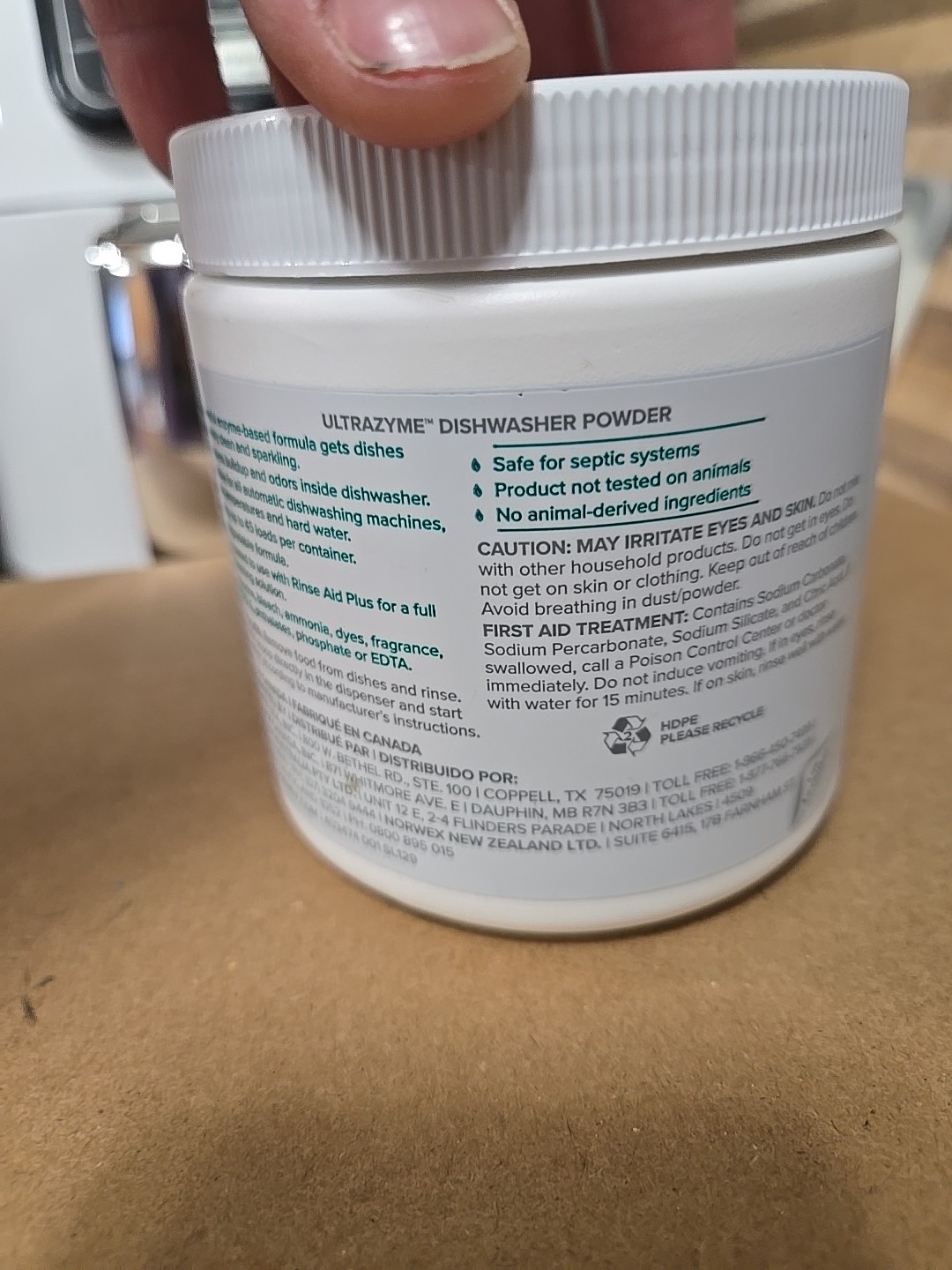 Norwex Ultrazyme Dishwasher Powder, 15.87 oz. **NEW**
