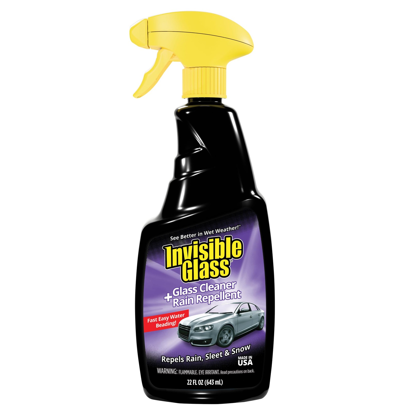 92184 Glass Cleaner + Rain Repellent 2-in-1 Windshield and Window Spray, Clea…