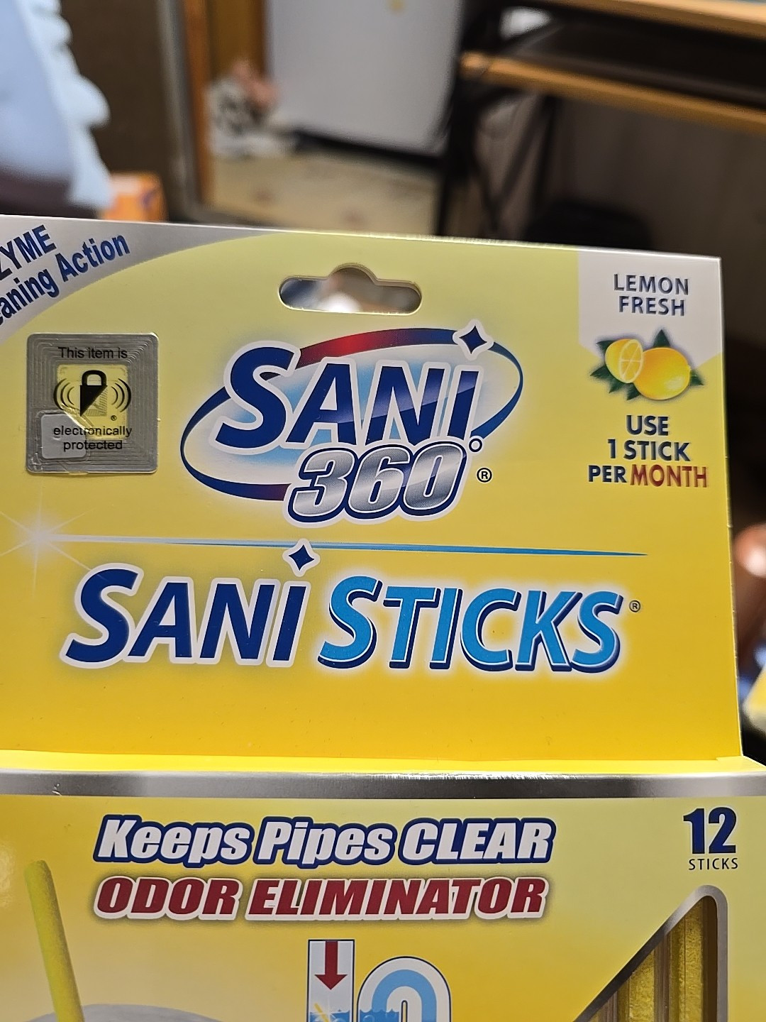 Sani 360 Sani Sticks Lemon Fresh Scent 12 Sticks New 1 Stick Per Month