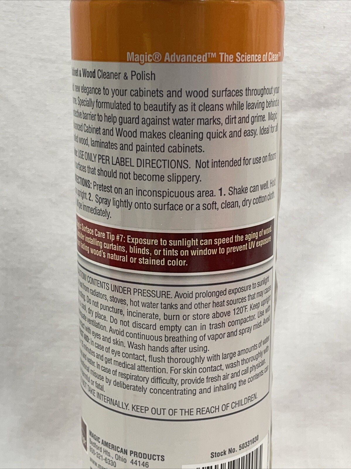 Magic Advanced Cabinet And Wood Aerosol Mist Cleaner Polish 17 Oz Net (1 lb 1oz)