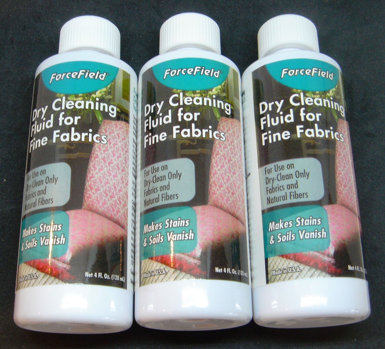 FORCEFIELD BEST DRY CLEANING FLUID FOR FINE FABRICS, 4oz.FREE FAST SHIPPING