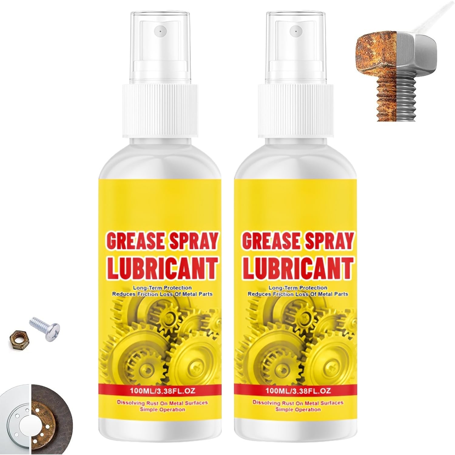 Anti-Rust Lubricant Spray & Rust Removerm, Multi-Purpose Lubricant Rust Spray…